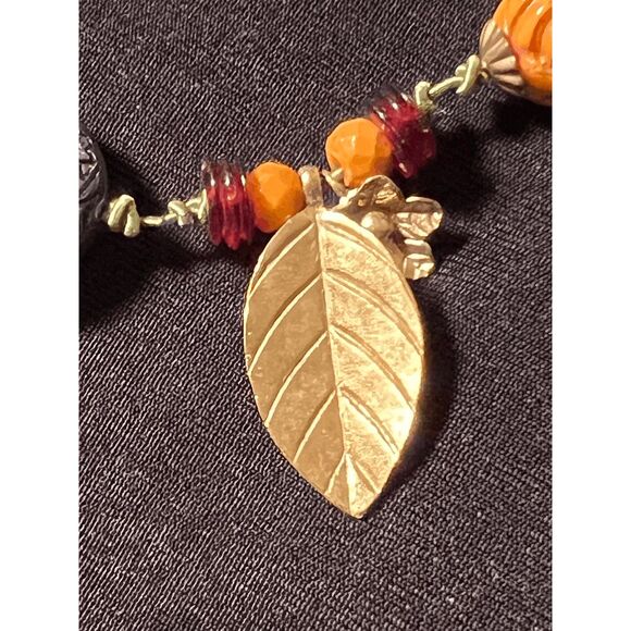 Vintage 90s Avant Garde Artsy Bohemian Necklace Signed Cookie Lee - Picture 2 of 7